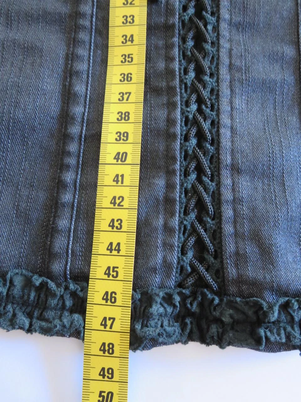 Blusa tipo corset em jeans preto estilo vintage tamanho 38 – photo 5